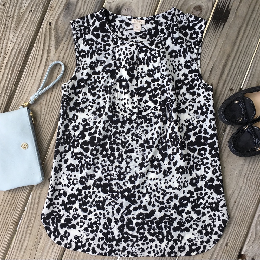J. Crew animal print top, like new